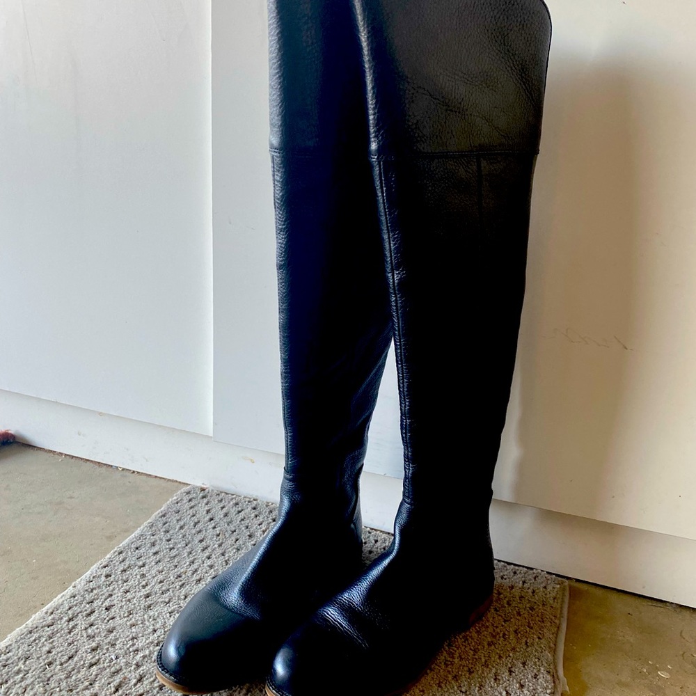 Franco Sarto tall black leather boots